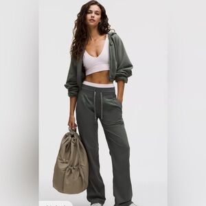 Lululemon Dance Studio Mid-Rise Pants Army Green Buttery Soft gym Athleisure 6